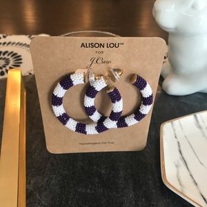 J. Crew Large Beaded Hoop Earrings NWT